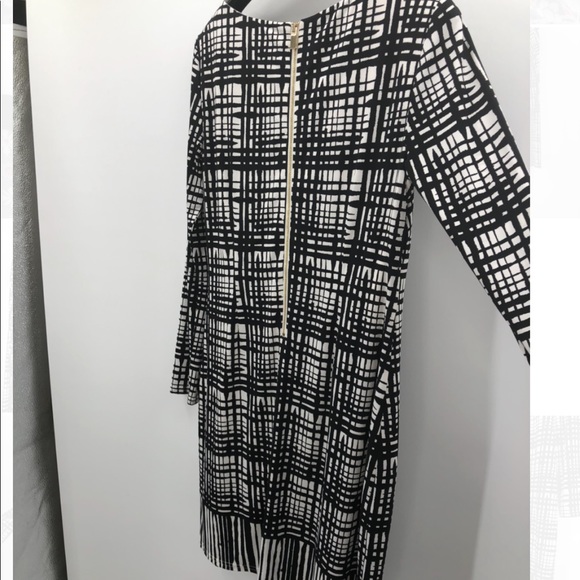 Vince Camuto Shift Dress Black and White Size 8 - Picture 5 of 9